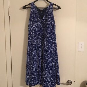 Blue and White Polka Dot Dress